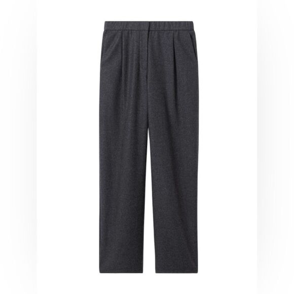 Eileen Fisher NWT Soft Wool Flannel Wide-Leg Pant in Charcoal Size XL - Picture 7 of 7